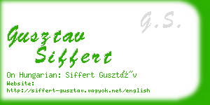 gusztav siffert business card